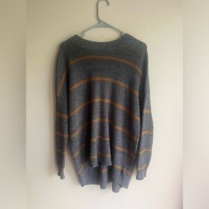 American Eagle jegging fit yellow and grey striped sweater size small
